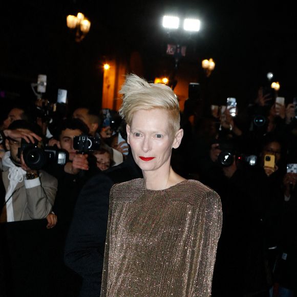 Tilda Swinton - Arrivées au défilé de mode Haute-Couture "Jean Paul Gaultier" lors de la fashion week de Paris. Le 25 janvier 2023 © Veeren-Christophe Clovis / Bestimage