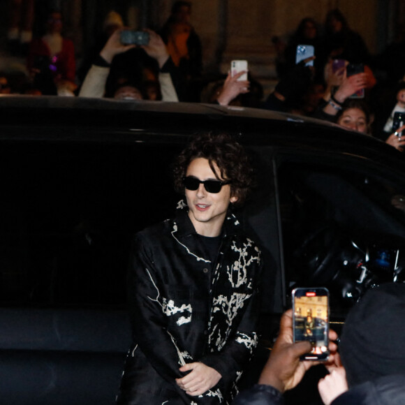 Timothée Chalamet - Arrivées au défilé de mode Haute-Couture "Jean Paul Gaultier" lors de la fashion week de Paris. Le 25 janvier 2023 © Veeren-Christophe Clovis / Bestimage