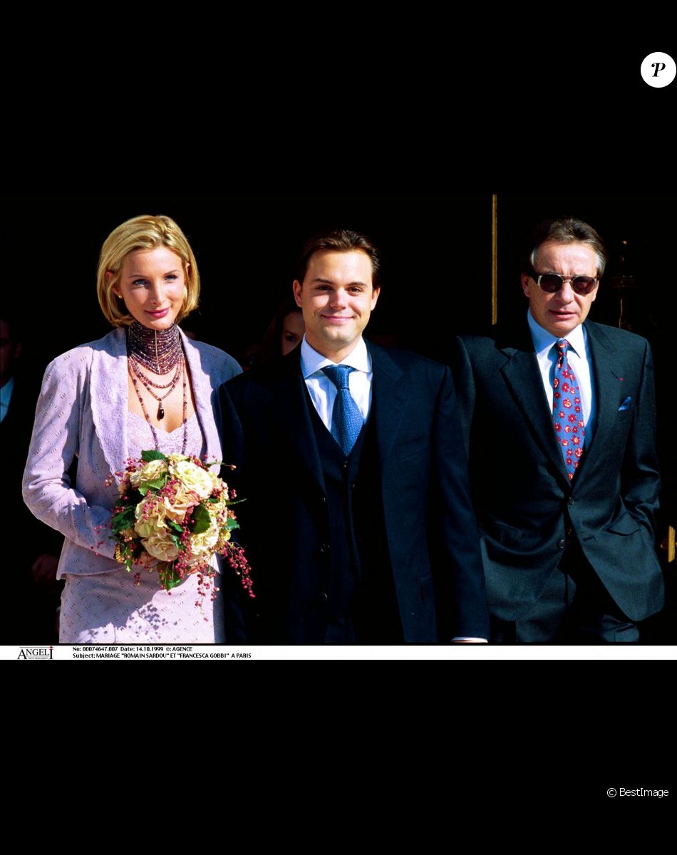Le mariage de Romain Sardou et Francesca Gobbi à Paris en 1999