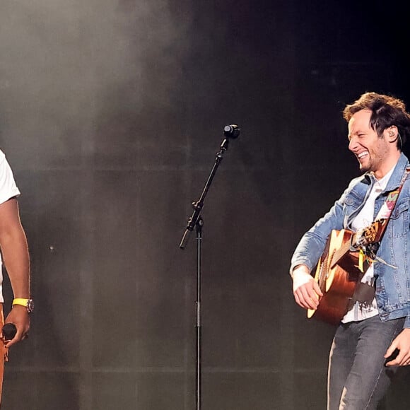 Exclusif - Gims et Vianney - Enregistrement de l'émission "Le gala des Pièces Jaunes, le concert événement" au Zenith de Paris, diffusée le 28 janvier sur France 2. Le 25 janvier 2023 © Dominique Jacovides / Bestimage 