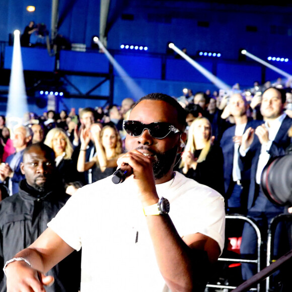 Exclusif - Gims - Enregistrement de l'émission "Le gala des Pièces Jaunes, le concert événement" au Zenith de Paris, diffusée le 28 janvier sur France 2. Le 25 janvier 2023 © Dominique Jacovides / Bestimage 