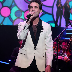 Exclusif - Mika - Enregistrement de l'émission "Le gala des Pièces Jaunes, le concert événement" au Zenith de Paris, diffusée le 28 janvier sur France 2. Le 25 janvier 2023 © Dominique Jacovides / Bestimage 