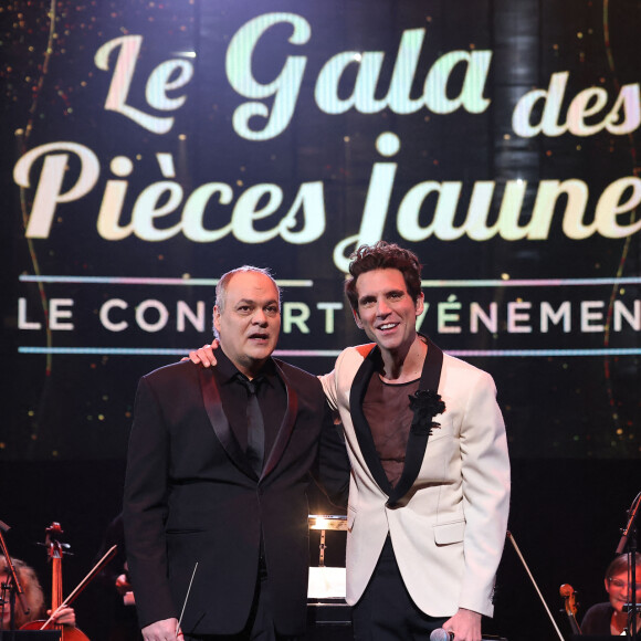 Exclusif - Mika - Enregistrement de l'émission "Le gala des Pièces Jaunes, le concert événement" au Zenith de Paris, diffusée le 28 janvier sur France 2. Le 25 janvier 2023 © Dominique Jacovides / Bestimage 