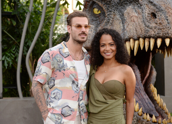 Christina Milian et son mari M Pokora (Matt Pokora) à la première du film "Jurassic World Dominion" à Los Angeles, le 6 juin 2022. 