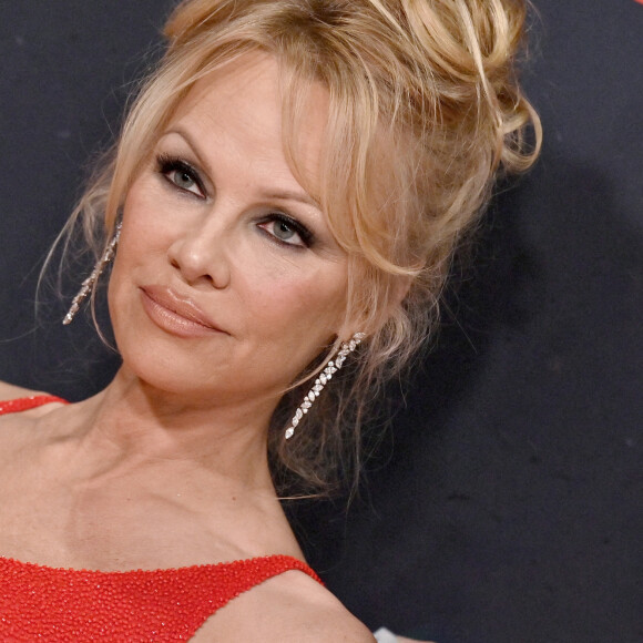 Pamela Anderson. - Première du documentaire consacré à Pamela Anderson, "Pamela, une histoire d'amour" (Netflix) à Hollywood, le 30 janvier 2023.