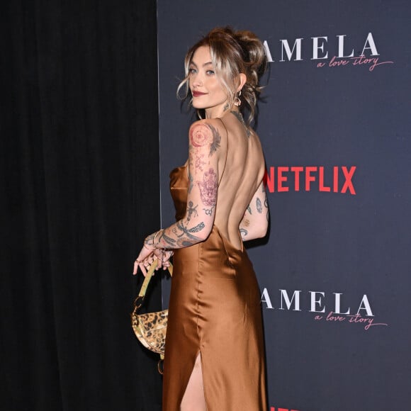 Paris Jackson. - Première du documentaire consacré à Pamela Anderson, "Pamela, une histoire d'amour" (Netflix) à Hollywood, le 30 janvier 2023.