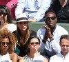 Ariane Brodier et son compagnon Fulgence Ouedraogo - Les célébrités dans les tribunes lors des internationaux de France de Roland Garros à Paris, le 4 juin 2017. © Dominique Jacovides-Cyril Moreau/Bestimage