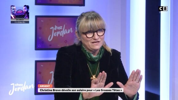Christine Bravo dans l'émission "Chez Jordan", sur C8.