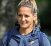 Julie Debever lors de l'entrainement de l'équipe de France féminine de football, avant la coupe du monde, à Clairefontaine-sur-Yvelines, France, le 24 mai 2019.