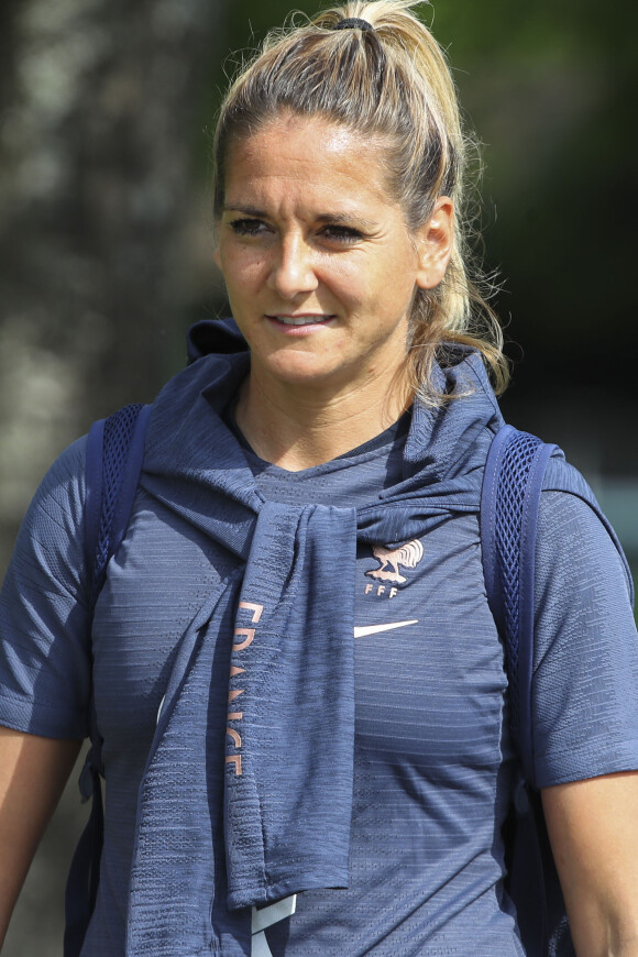 Julie Debever lors de l'entrainement de l'équipe de France féminine de football, avant la coupe du monde, à Clairefontaine-sur-Yvelines, France, le 24 mai 2019.
