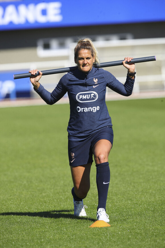 Julie Debever - Entrainement de l'équipe de France féminine de football à Clairefontaine-sur-Yvelines, France, le 15 mai 2019.