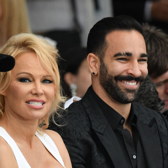 Info - Adil Rami sort un livre consacré à sa vie et à sa carrière - Théma - Pamela Anderson, les hommes de sa vie - Pamela Anderson et son compagnon Adil Rami lors de la soirée Amber Lounge Monaco 2019 au profit de la fondation de Jackie Stewart "Race Against Dementia" à l'hôtel Méridien Beach Plaza à Monaco, le 24 mai 2019. © Bruno Bebert / Bestimage 