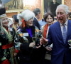 Le roi Charles III d'Angleterre lors d'une réception pour les communautés britanniques d'Asie de l'Est et du Sud-Est au Palais de Buckingham