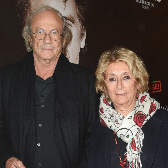 Exclusif - Patrick Chesnais et sa femme Josiane Stoléru - Célébrités à la repésentation "An Evening With Al Pacino" au théâtre de Paris à Paris, France, le 22 octobre 2018. © Coadic Guirec/Bestimage 