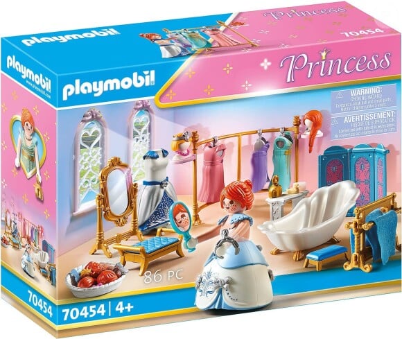 La princesse doit se préparer pour le bal avec ce jeu Playmobil Princess salle de bain royale avec dressing