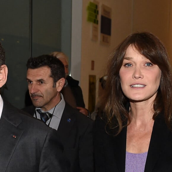 Nicolas Sarkozy et sa femme Carla Bruni-Sarkozy - Présentation du nouveau livre de Marisa Bruni Tedeschi "Mes chères filles, je vais vous raconter" à Turin en Italie le 6 mars 2017. 