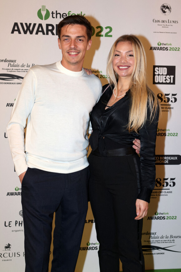 Exclusif - Soirée de Gala - TheFork Awards 2022 : Mallory Gabsi et sa compagne Estelle (Restaurant Gabsi - Paris) au Palais de la Bourse de Bordeaux, le 21 novembre 2022 pour la remise des Trophées TheFork Awards 2022 © Jean-Marc Lhomer / Bestimage 