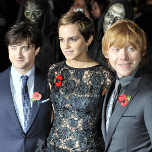 Daniel Radcliffe, Emma Watson et Rupert Grint - Première mondiale du film "Harry potter et les reliques de la mort" à Londres.