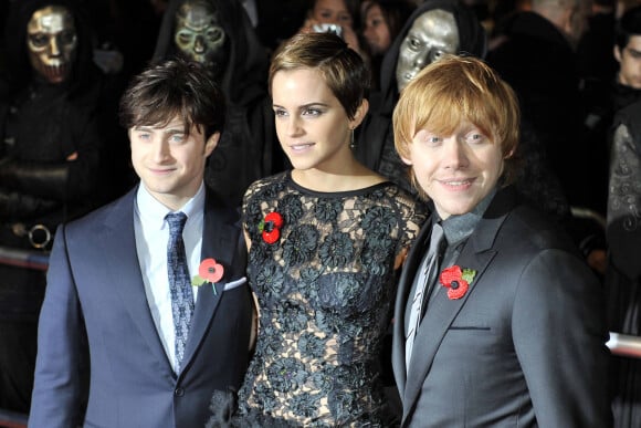 Daniel Radcliffe, Emma Watson et Rupert Grint - Première mondiale du film "Harry potter et les reliques de la mort" à Londres.