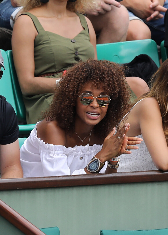 Susan Gossage encourage son compagnon Jérémy Chardy lors des internationaux de Roland Garros à Paris le 30 mai 2018. © Cyril Moreau - Dominique Jacovides / Bestimage