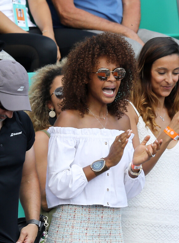 Susan Gossage encourage son compagnon Jérémy Chardy lors des internationaux de Roland Garros à Paris le 30 mai 2018. © Cyril Moreau - Dominique Jacovides / Bestimage