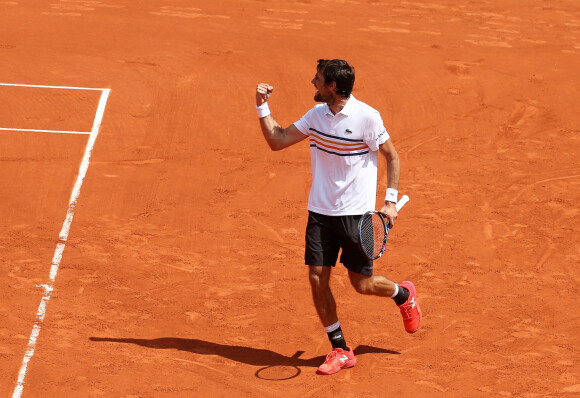 Susan Gossage encourage son compagnon Jérémy Chardy lors des internationaux de Roland Garros à Paris le 30 mai 2018. © Cyril Moreau - Dominique Jacovides / Bestimage