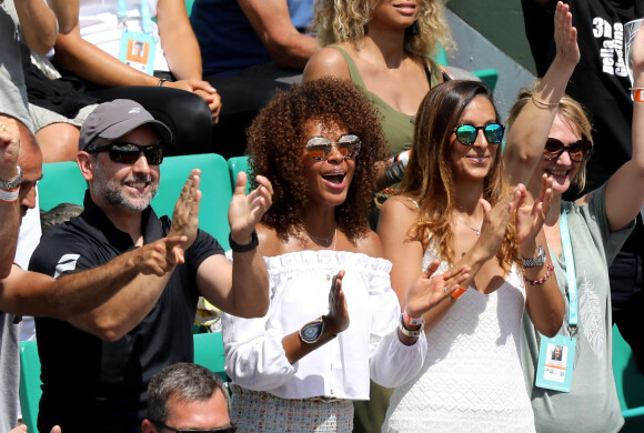 Susan Gossage encourage son compagnon Jérémy Chardy lors des internationaux de Roland Garros à Paris le 30 mai 2018. © Cyril Moreau - Dominique Jacovides / Bestimage