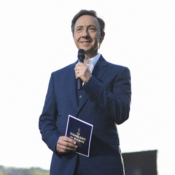 Exclusif - Stéphane Bern (Chaussures Louboutin aux couleurs Bleu Blanc Rouge) - Enregistrement de l'émission "Le concert de Paris" à la Tour Eiffel pour le 14 Juillet à Paris, diffusé sur France 2 © Pierre Perusseau-Tiziano da Silva / Bestimage
