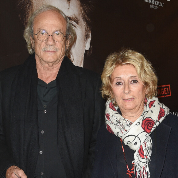 Exclusif - Patrick Chesnais et sa femme Josiane Stoléru - Célébrités à la repésentation "An Evening With Al Pacino" au théâtre de Paris à Paris, France, le 22 octobre 2018. © Coadic Guirec/Bestimage 