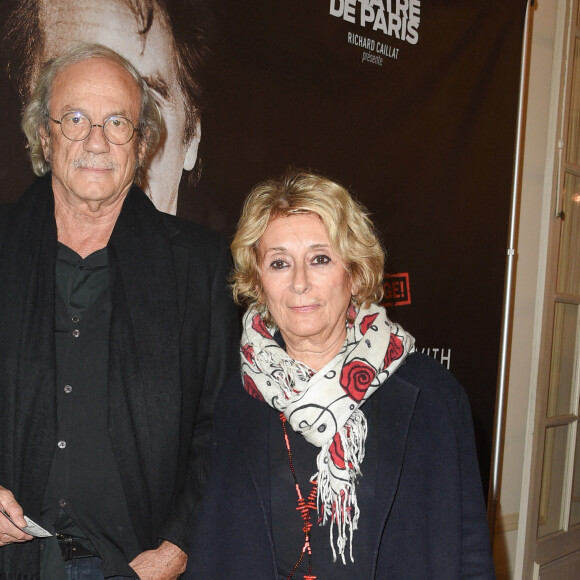 Exclusif - Patrick Chesnais et sa femme Josiane Stoléru - Célébrités à la repésentation "An Evening With Al Pacino" au théâtre de Paris à Paris, France, le 22 octobre 2018. © Coadic Guirec/Bestimage 
