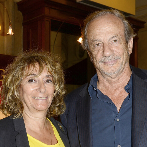 Josiane Stoléru et son mari Patrick Patrick Chesnais - 100 ans déjà ! - Hommage à Gisèle Casadesus au Théatre Edouard Vll à Paris le 29 septembre 2014.