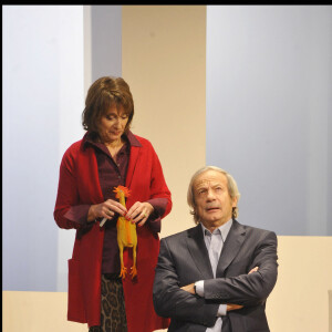 Patrick Chesnais et Josiane Stoléru - Filage de la pièce "Toutou" au théâtre Hebertot à Paris