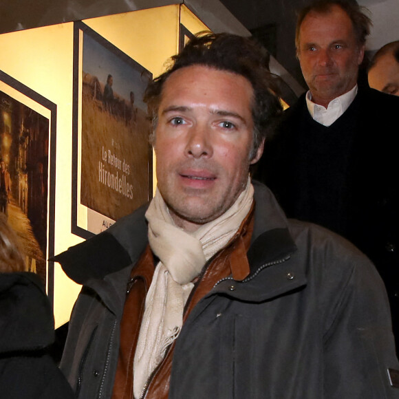 Nicolas Bedos et sa compagne Pauline Desmonts - Projection du documentaire "Slava Ukraini" (Gloire à l'Ukraine) de Bernard-Henri Lévy au Cinéma Balzac à Paris. © Bertrand Rindoff / Bestimage