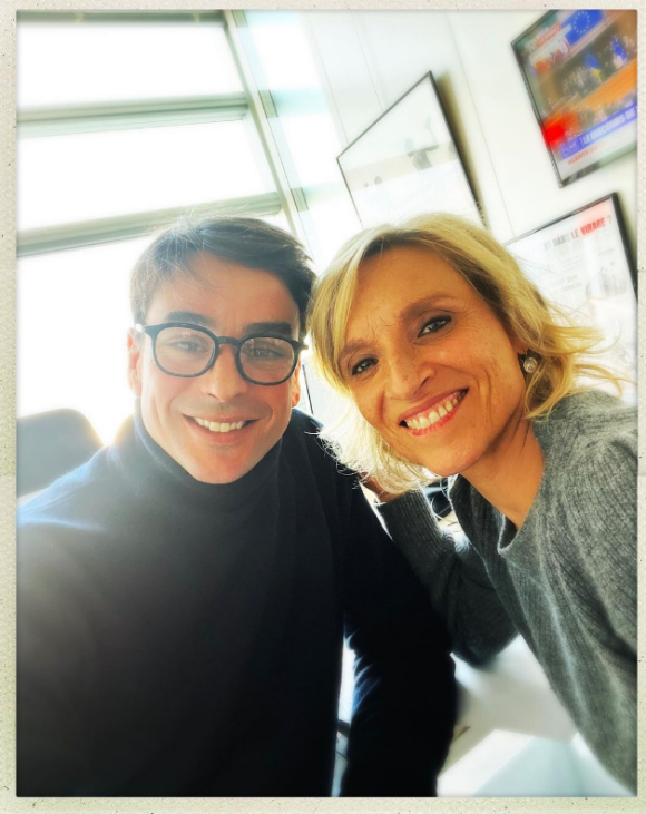 Julian Bugier et Valérie Heurtel en coulisses du JT de 13h de France 2 - Instagram