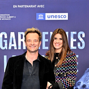 David Hallyday et sa femme Alexandra Pastor durant l'avant première mondiale au Grimaldi Forum à Monaco, le 9 février 2023, du film "Les gardiennes de la planète" réalisé par Jean-Albert Lièvre et raconté par J.Dujardin. Ce film est inspiré par le poème d'Heathcote Williams, "Whale Nation". Il nous fait découvrir le Groenland, le Mexique, l'Argentine, la Polynésie, mais aussi la Bretagne, la Méditerranée et la Normandie, l'Afrique du sud, l'Australie, le Tonga, le Kamtchatka ou encore l'Antarctique, Hawaï, et la Norvège. L'histoire commence par une baleine à bosse échouée sur un rivage isolé. Alors qu'un groupe d'hommes et de femmes organise son sauvetage, on découvre l'histoire extraordinaire des cétacés, citoyens des océans du monde, essentiels à l'écosystème de la planète depuis plus de 50 millions d'années. La sortie en salle se fera le 22 février. © Bruno Bebert / Bestimage 