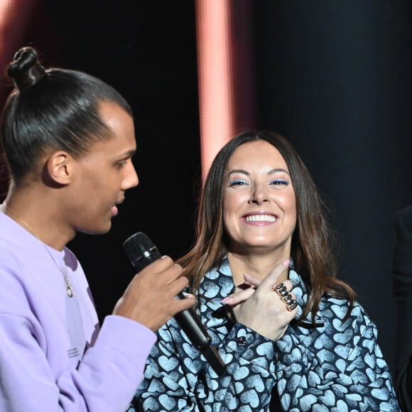 Le chanteur Stromae (Artiste masculin et Album "Multitude") avec sa femme Coralie Barbier lors de la 38ème cérémonie des Victoires de la musique à la Seine musicale de Boulogne-Billancourt, France, le 10 février 2023. © Coadic Guirec/Bestimage 