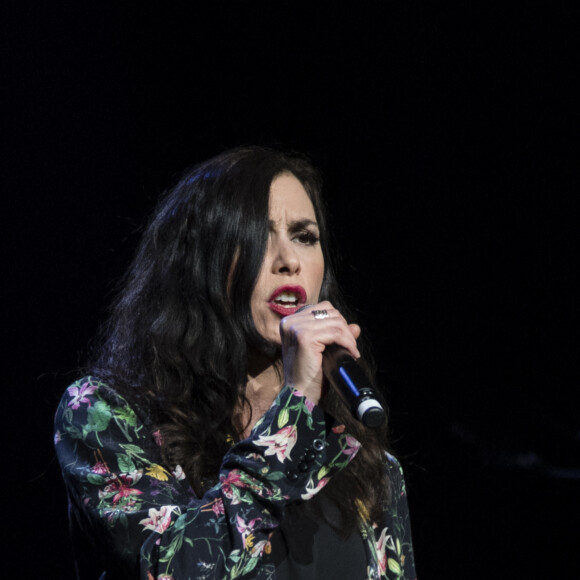 Olivia Ruiz - Concert du 13ème Gala 2018 de l'Association pour la Recherche sur Alzheimer à la salle Pleyel à Paris le 12 février 2018. L'intégralité des bénéfices de cette soirée servira à financer la recherche sur la maladie d'Alzheimer. © Coadic Guirec-Pierre Perusseau/Bestimage