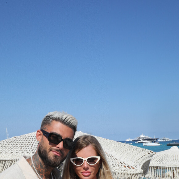 Exclusif - Thibault Garcia et sa compagne Jessica Thivenin (Les Marseillais) - Hublot fête l'arrivée de la nouvelle Big Bang Unico à la boutique de Saint-Tropez au restaurant Verde Beach à Ramatuelle, Côte d'Azur, France, le 12 juillet 2022. © Luc Boutria/Nice Matin/Bestimage