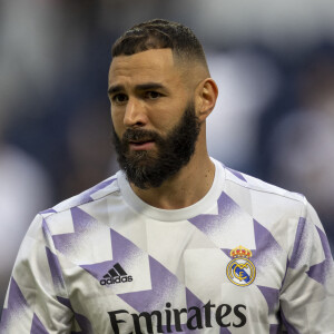 Jordan Ozuna assiste au match de son compagnon Karim Benzema entre le Real Madrid contre le FC Barcelone à Madrid la veille de la 66ème cérémonie du Ballon d'or (avec Benzema en grand favori).
