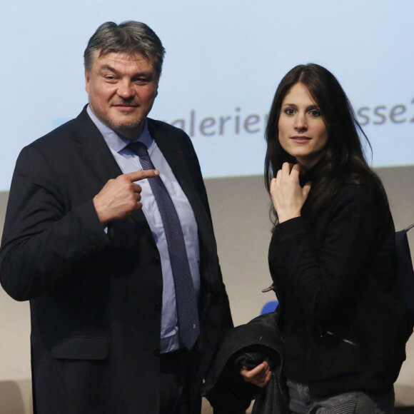 Exclusif - David Douillet et Vanessa lors d'une réunion publique Les Républicains, espace Gérard Philippe à Sartrouville, le 27 octobre 2015, dans le cadre de la campagne pour les élections régionales en Ile de France de Valérie Pécresse. © Alain Guizard / Bestimage