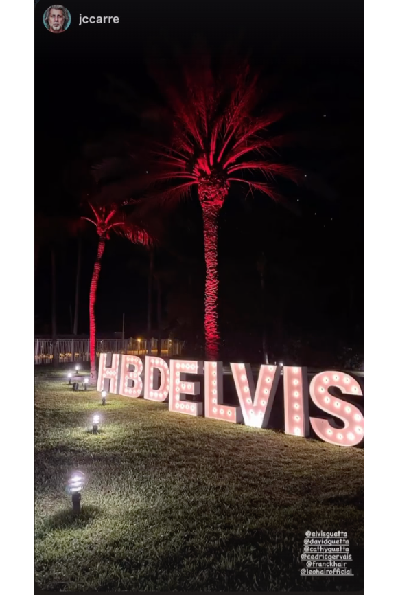Retrouvailles de Cathy et David Guetta lors de l'anniversaire de leur fils Elvis à Miami.