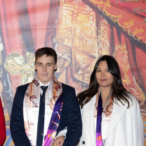 Louis Ducruet et sa femme Marie (enceinte) - Arrivées lors du 45ème Festival International du Cirque de Monte Carlo sous le chapiteau Fontvieille à Monaco le 20 janvier 2023. © Olivier Huitel/Pool/Bestimage 