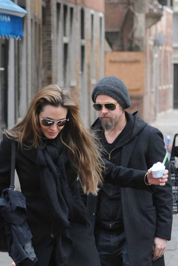 Angelina Jolie et Brad Pitt à Venise. Février 2010