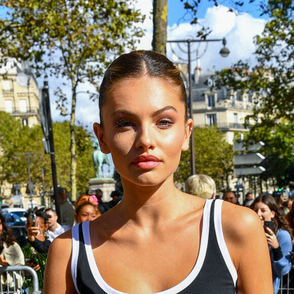 Thylane Blondeau arrive au défilé de mode Miu Miu lors de la Fashion Week printemps/été 2022 à Paris, France, le 5 octobre 2021. © Veeren Ramsamy-Christophe Clovis/Bestimage 