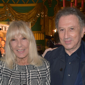 Michel Drucker et sa femme Dany Saval à la générale du spectacle musical Les Choristes au théâtre des Folies Bergère à Paris, France, le 2 mars 2017. © Gorassini-Moreau/Bestimage 