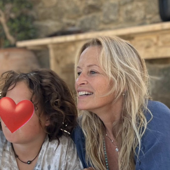 Estelle Lefébure et son fils Giuliano