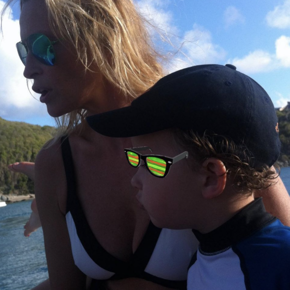 Estelle Lefébure et son fils Giuliano