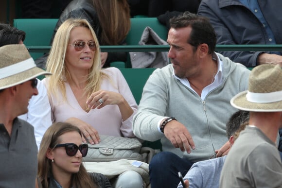 Estelle Lefébure et son ex-compagnon Pascal Ramette - People au Tennis Rolex Masters de Monte-Carlo à Monaco. Le 19 avril 2014 
