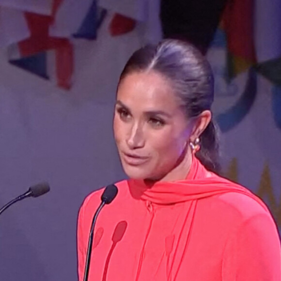 Première allocution publique de Meghan Markle au Royaume-Uni depuis le Megxit. Meghan Markle, duchesse de Sussex, lors du "One Young World Summit 2022" à Manchester, le 5 septembre 2022. © JLPPA/Bestimage 