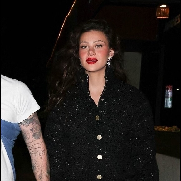 Exclusif - Brooklyn Beckham et sa femme Nicola Peltz sont allés dîner en amoureux le jour de la Saint-Valentin à Beverly Hills le 14 février 2023. 